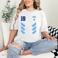 Argentina Soccer Jersey Retro 10 Argentinian Football Comfort Colors T-Shirt thumb 2