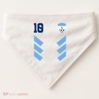 Argentina Soccer Jersey Retro 10 Argentinian Football USA-Made Doggie Bandana thumb 0