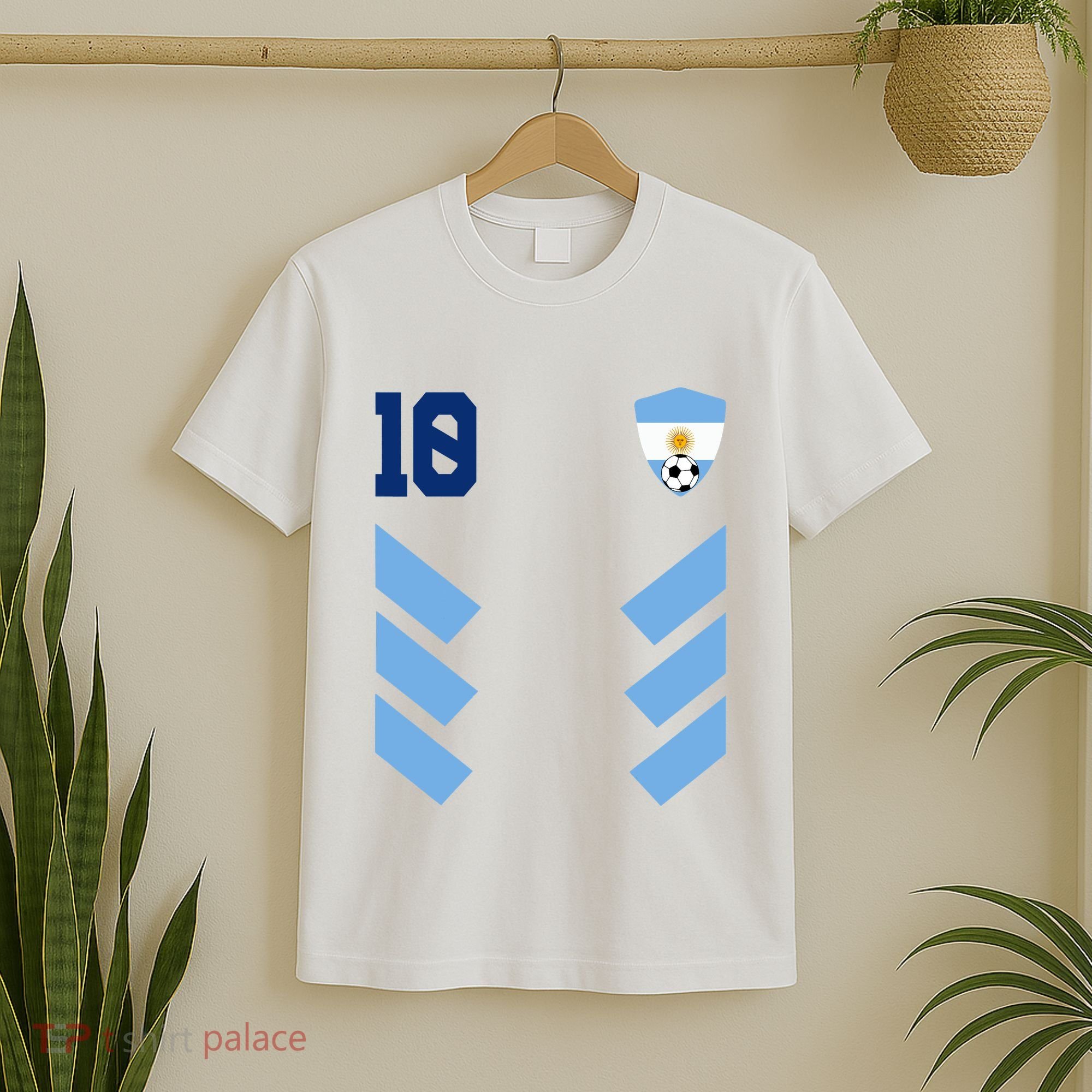 Argentina Soccer Jersey Retro 10 Argentinian Football T-Shirt