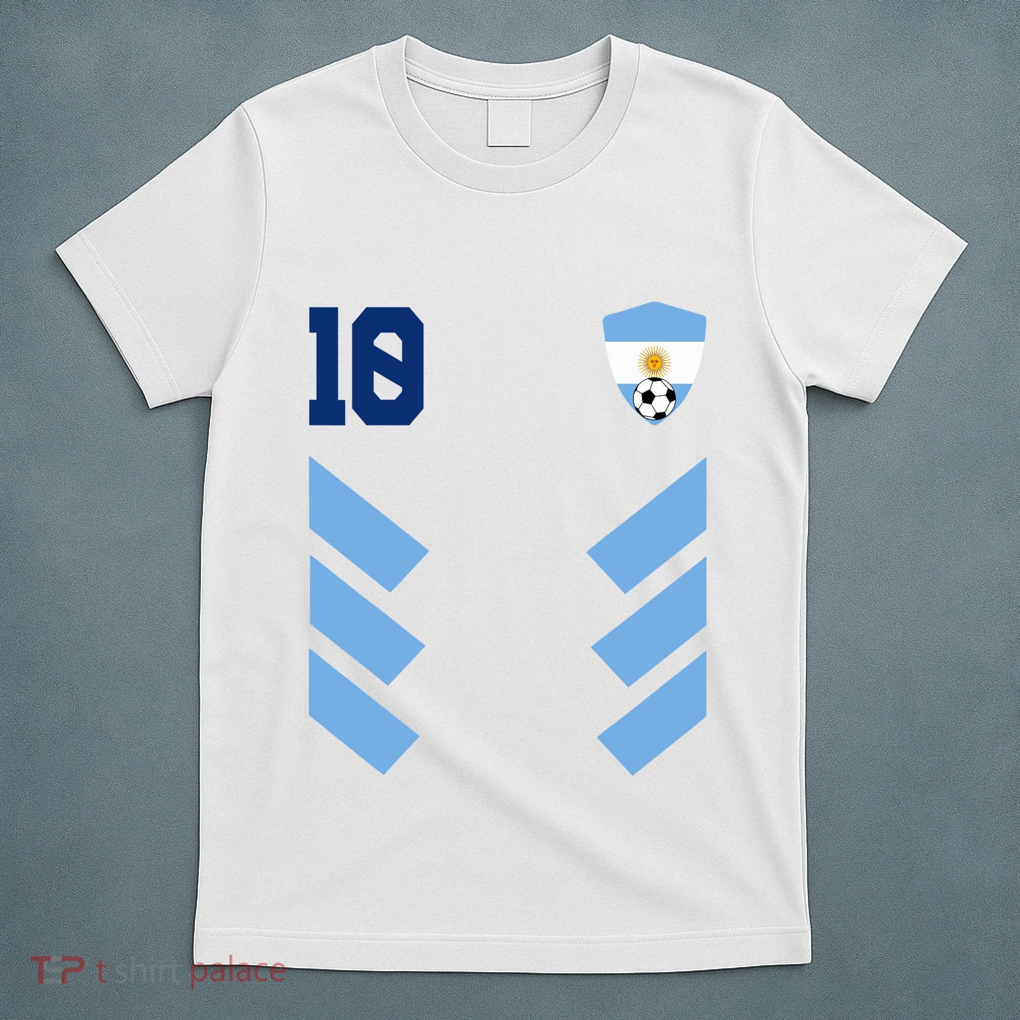 Argentina Soccer Jersey Retro 10 Argentinian Football T-Shirt