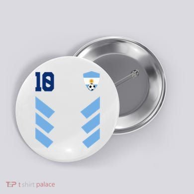 Argentina Soccer Jersey Retro 10 Argentinian Football Button