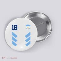 Argentina Soccer Jersey Retro 10 Argentinian Football Button thumb 0