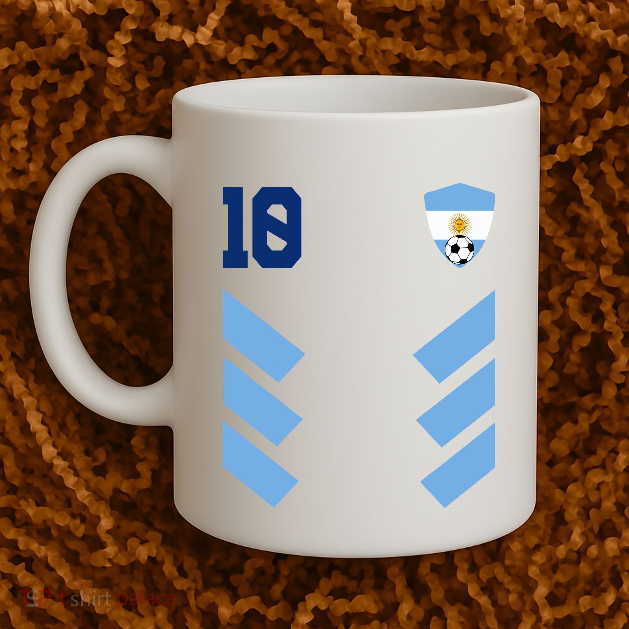Argentina Soccer Jersey Retro 10 Argentinian Football Coffee Mug