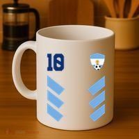 Argentina Soccer Jersey Retro 10 Argentinian Football Coffee Mug thumb 4
