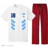 Argentina Soccer Jersey Retro 10 Argentinian Football Pajama Set thumb 0