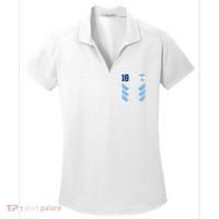 Argentina Soccer Jersey Retro 10 Argentinian Football Women's Dry Zone Grid Polo thumb 0