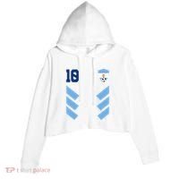 Argentina Soccer Jersey Retro 10 Argentinian Football Crop Fleece Hoodie thumb 0