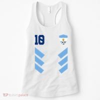Argentina Soccer Jersey Retro 10 Argentinian Football Women's Tank Top thumb 0