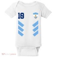 Argentina Soccer Jersey Retro 10 Argentinian Football Baby Bodysuit thumb 0