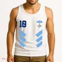 Argentina Soccer Jersey Retro 10 Argentinian Football Tank Top thumb 3