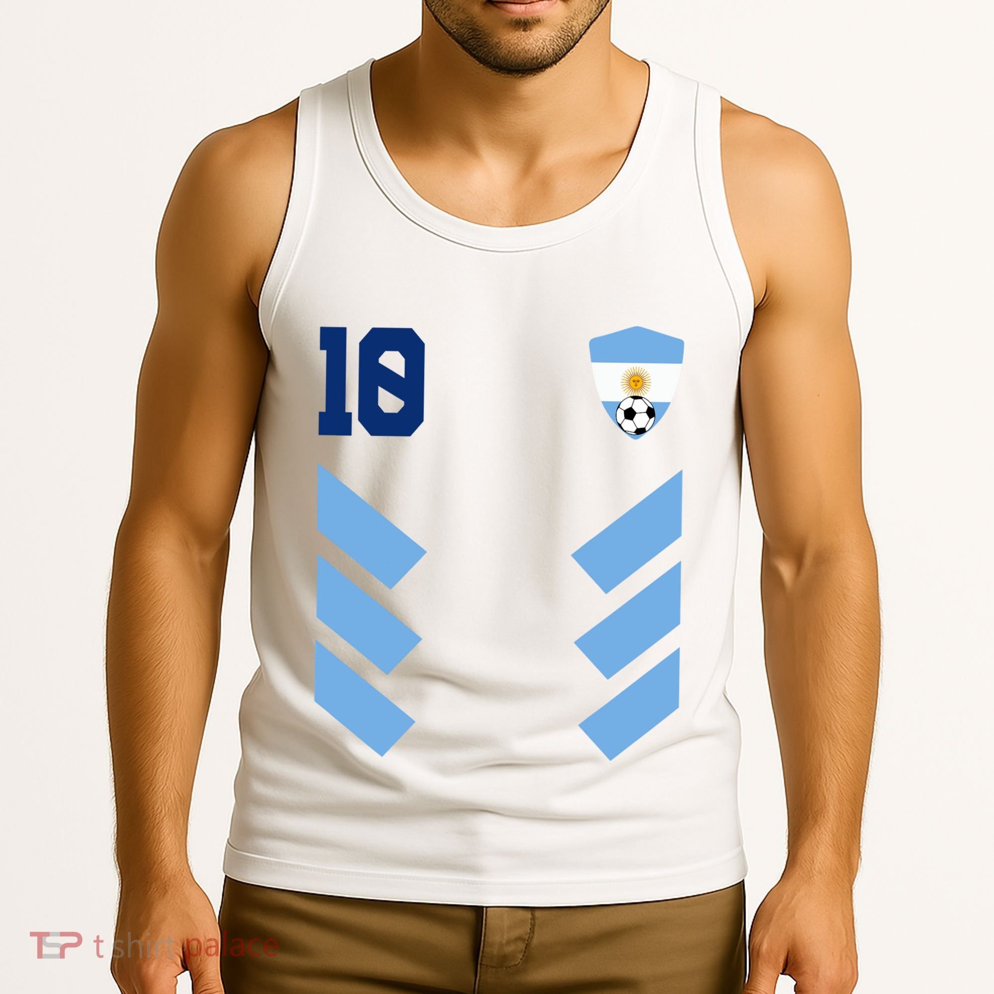 Argentina Soccer Jersey Retro 10 Argentinian Football Tank Top