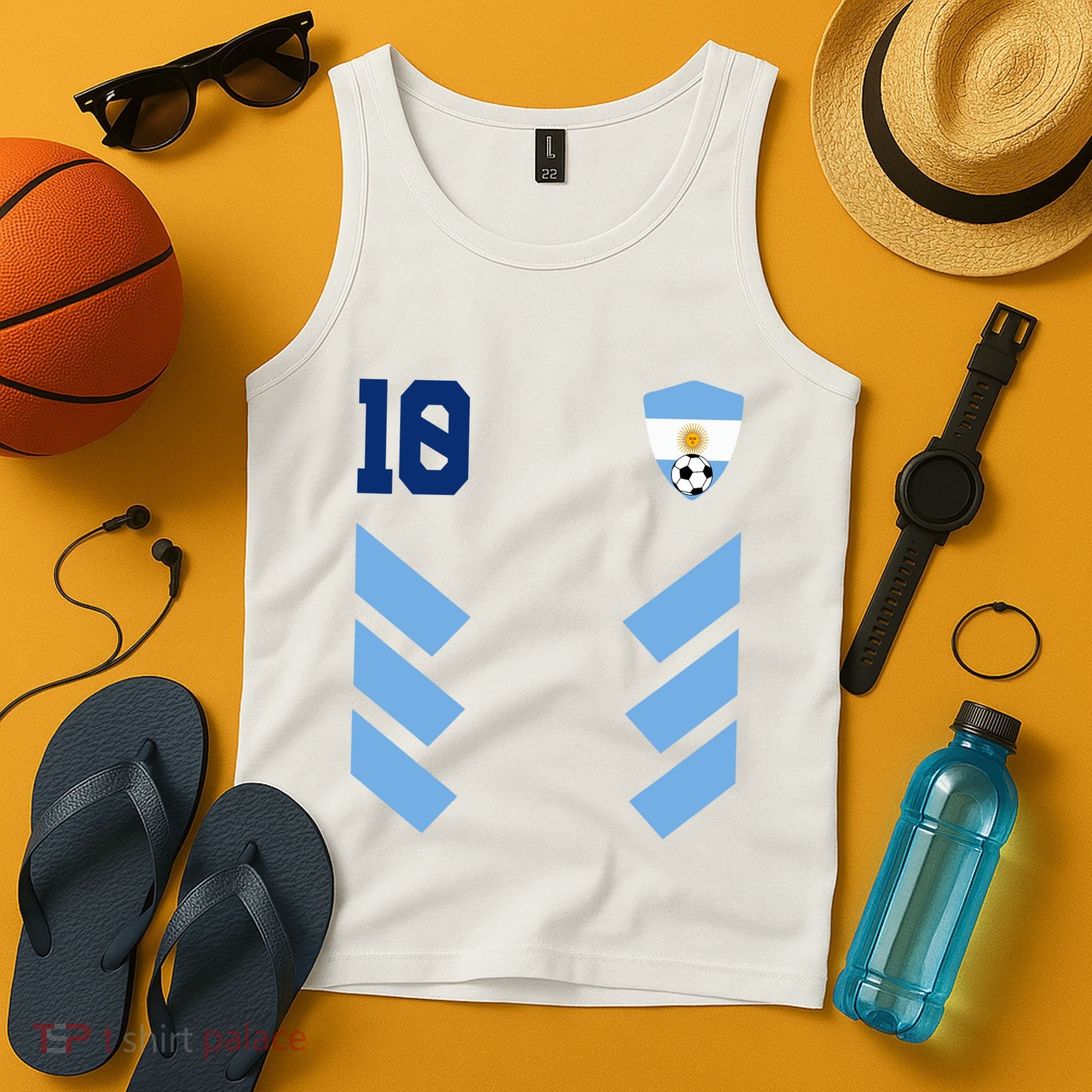 Argentina Soccer Jersey Retro 10 Argentinian Football Tank Top