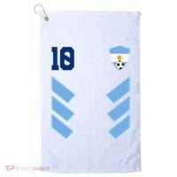 Argentina Soccer Jersey Retro 10 Argentinian Football Golf Towel thumb 0