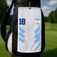 Argentina Soccer Jersey Retro 10 Argentinian Football Golf Towel thumb 2