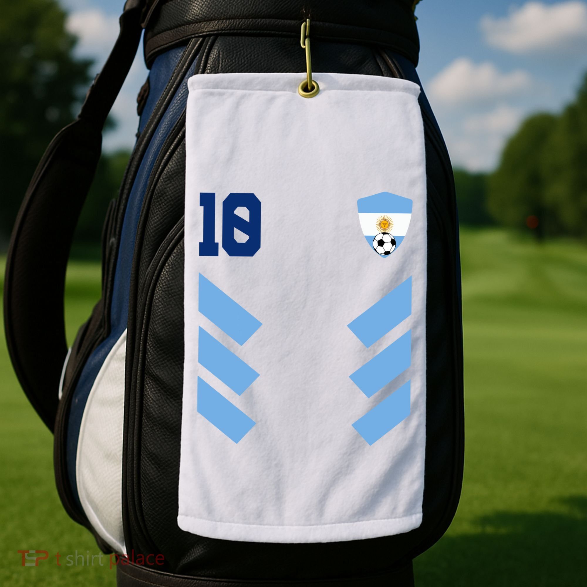 Argentina Soccer Jersey Retro 10 Argentinian Football Golf Towel