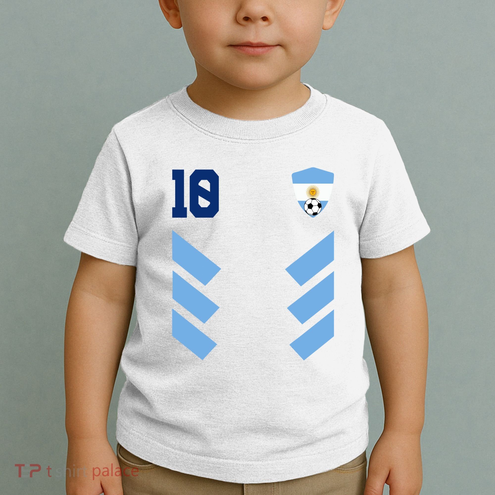 Argentina Soccer Jersey Retro 10 Argentinian Football Toddler T-Shirt