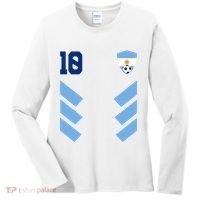 Argentina Soccer Jersey Retro 10 Argentinian Football Women's Long Sleeve Shirt thumb 0