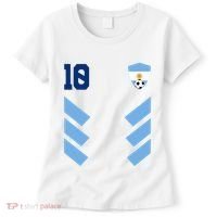 Argentina Soccer Jersey Retro 10 Argentinian Football Women's T-Shirt thumb 0