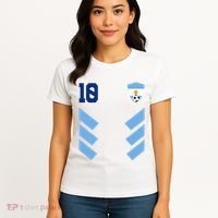 Argentina Soccer Jersey Retro 10 Argentinian Football Women's T-Shirt thumb 4