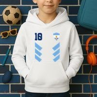 Argentina Soccer Jersey Retro 10 Argentinian Football Kids Hoodie thumb 2