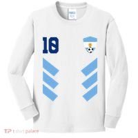 Argentina Soccer Jersey Retro 10 Argentinian Football Kids Long Sleeve Shirt thumb 0