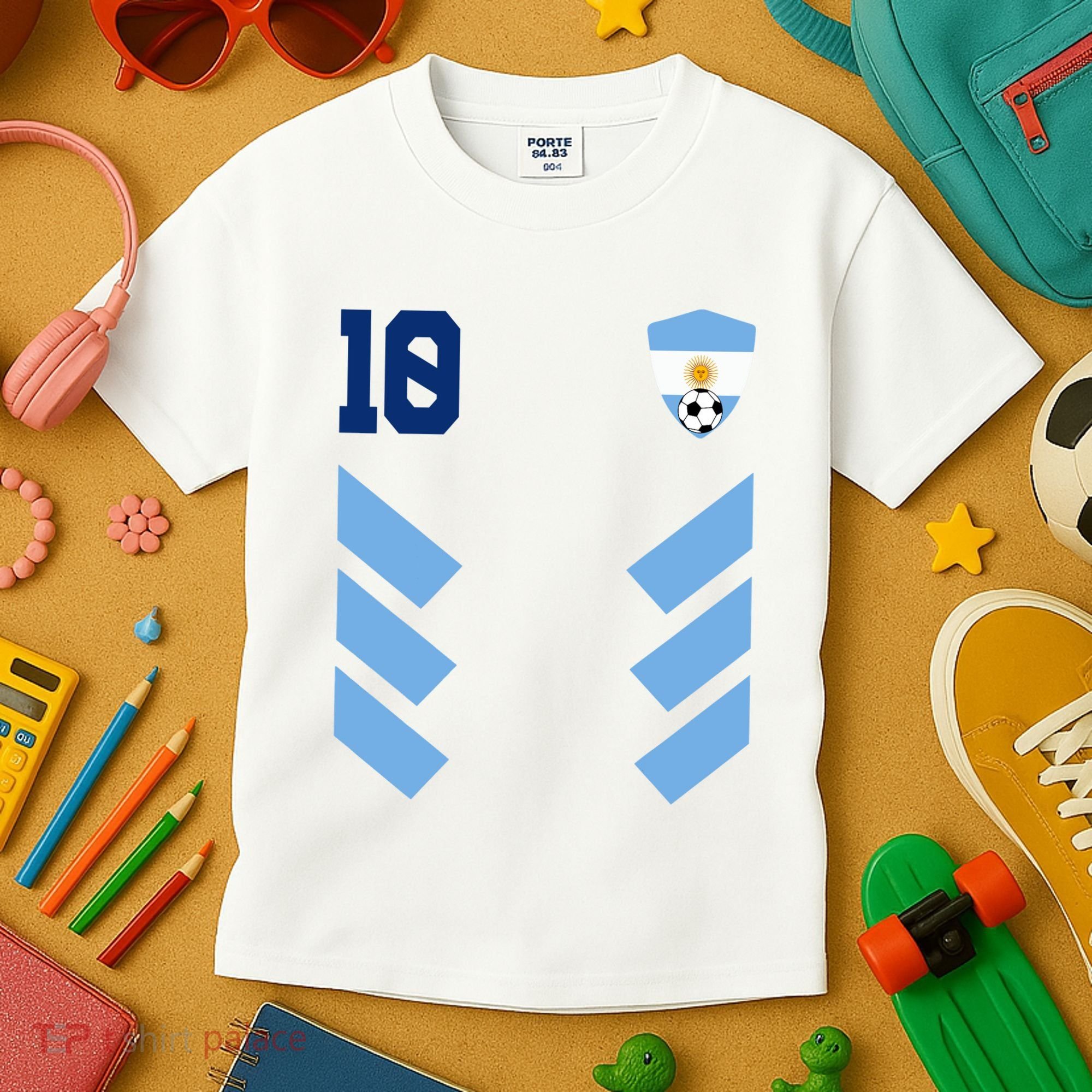 Argentina Soccer Jersey Retro 10 Argentinian Football Kids T-Shirt