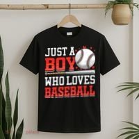 American Sport Just A Boy Who Loves Baseball Gifts T-Shirt thumb 2