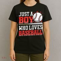 American Sport Just A Boy Who Loves Baseball Gifts T-Shirt thumb 4