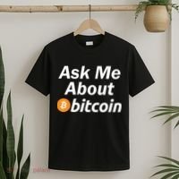 Ask Me About Bitcoin Cryptocurrency Logo T-Shirt thumb 2