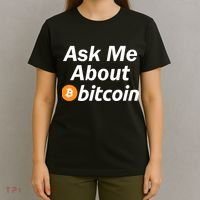 Ask Me About Bitcoin Cryptocurrency Logo T-Shirt thumb 4