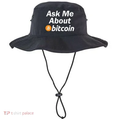 Ask Me About Bitcoin Cryptocurrency Logo Bucket Hat