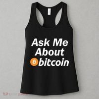 Ask Me About Bitcoin Cryptocurrency Logo Women's Tank Top thumb 3