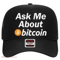 Ask Me About Bitcoin Cryptocurrency Logo Hat thumb 0