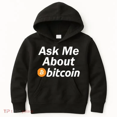 Ask Me About Bitcoin Cryptocurrency Logo Kids Hoodie
