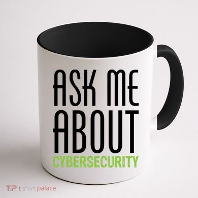 Ask Me About Cybersecurity Coffee Mug back