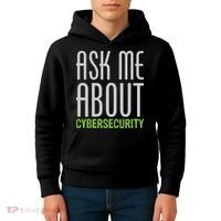 Ask Me About Cybersecurity Kids Hoodie thumb 4