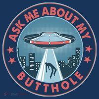 Ask Me About My Butthole Alien Abduction Doggie Tank thumb 4