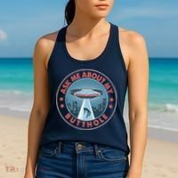 Ask Me About My Butthole Alien Abduction Women's Tank Top thumb 2