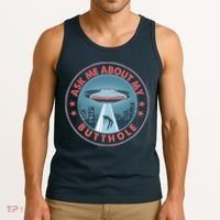 Ask Me About My Butthole Alien Abduction Tank Top thumb 3