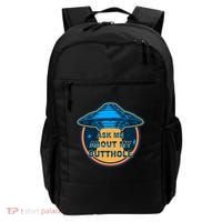 Ask Me About My Butthole Funny Alien Backpack thumb 0