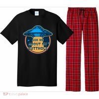 Ask Me About My Butthole Funny Alien Pajama Set thumb 0