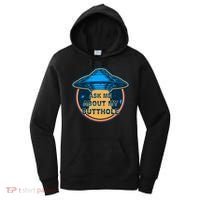 Ask Me About My Butthole Funny Alien Women's Hoodie thumb 0