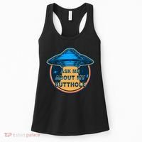 Ask Me About My Butthole Funny Alien Women's Tank Top thumb 0