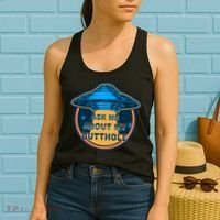 Ask Me About My Butthole Funny Alien Women's Tank Top thumb 2