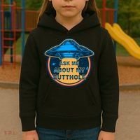 Ask Me About My Butthole Funny Alien Kids Hoodie thumb 3