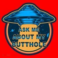 Ask Me About My Butthole Funny Alien Santa Hat thumb 1