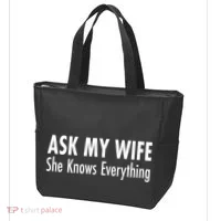 Ask My Wife She Knows Everything Tote Bag thumb 3