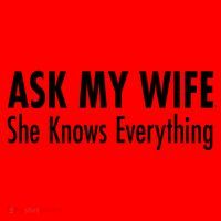 Ask My Wife She Knows Everything Santa Hat thumb 1