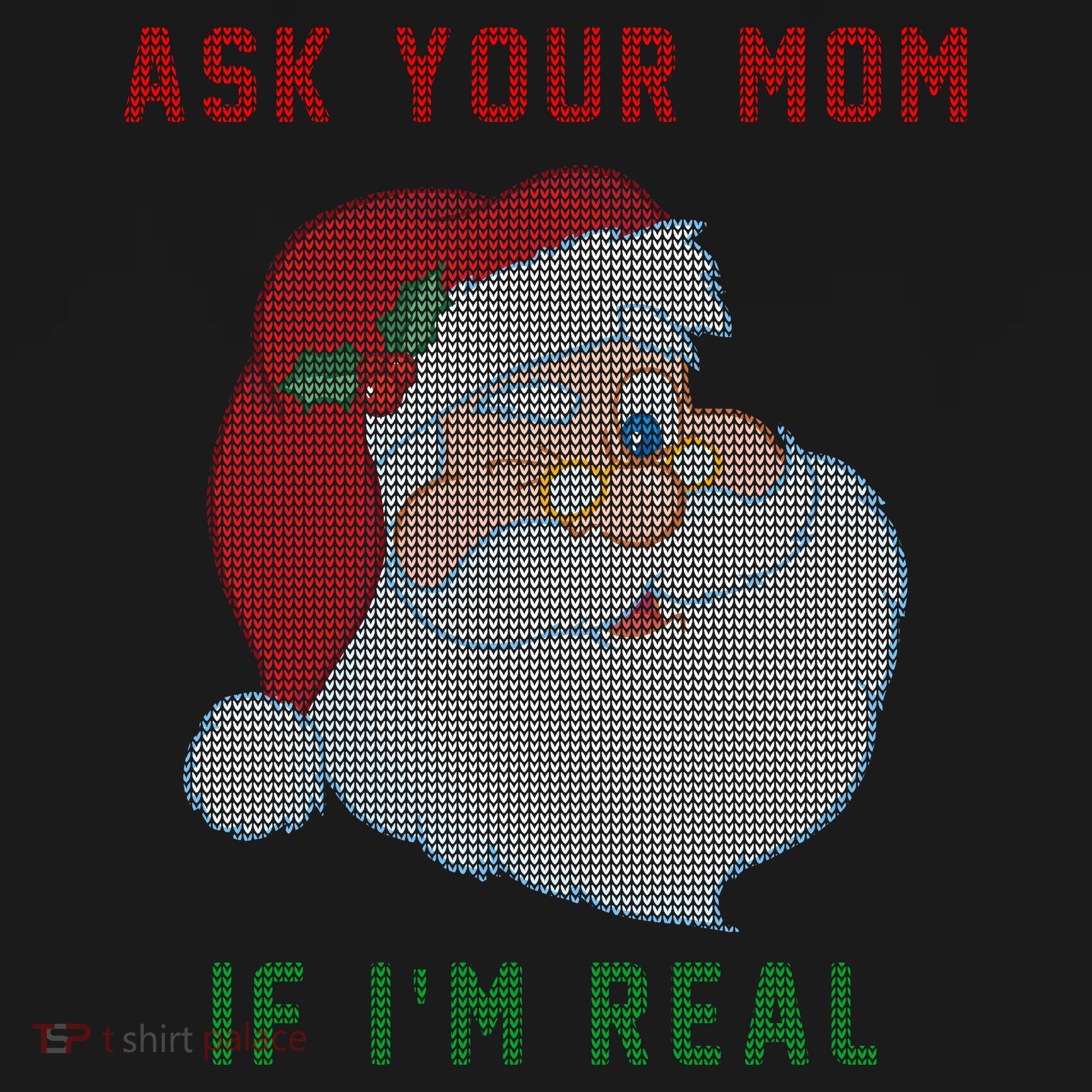 Ask Your Mom If I'm Real Funny Santa X-Mas Women's Hoodie