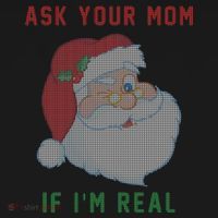 Ask Your Mom If I'm Real Funny Santa X-Mas Women's Tank Top thumb 5